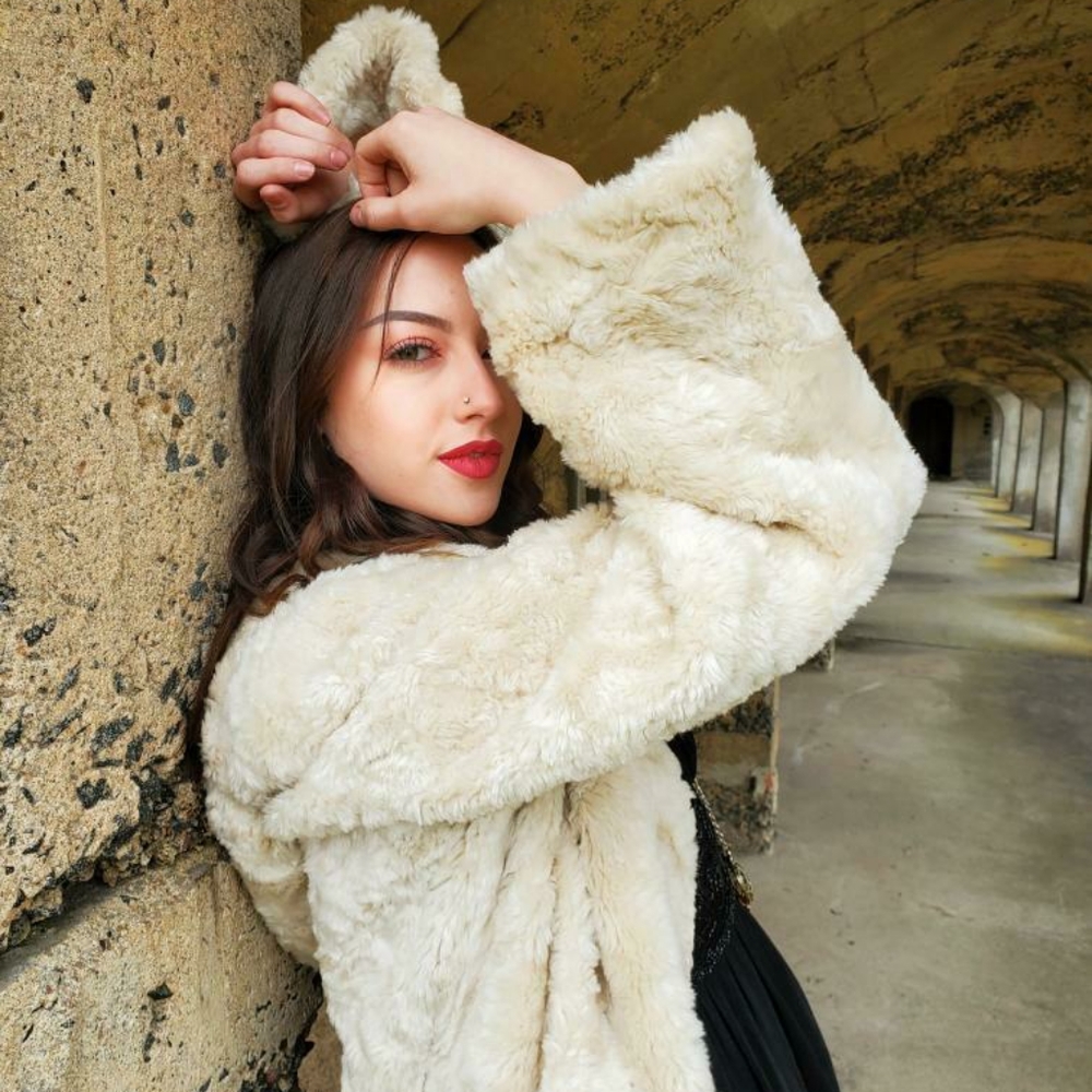 Faux fur coat